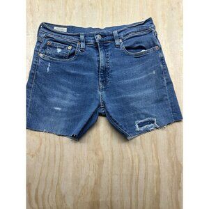 Levis 502 Distressed Denim Jeans Shorts Frayed W31 Cut Out Shorts From Full Jean